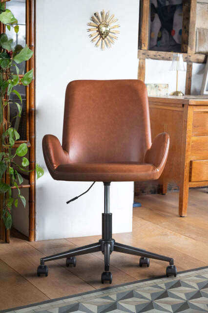 Moulded Swivel Chair Mocha - image 1