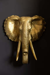 Extra Large Gold Elephant Head Wall Art - thumbnail 4