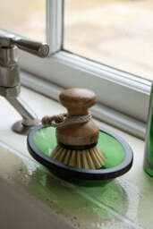 Apothecary-Style Green Glass Soap Dish - thumbnail 4