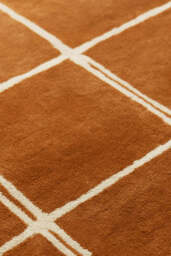 The Albany Grid Rug in Rust - Available in 3 Sizes - thumbnail 4