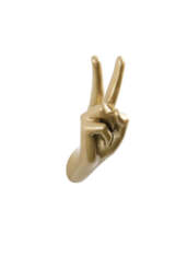 Gold Peace Hand Wall Art & Coat Hook - thumbnail 3