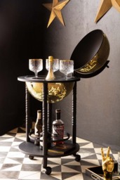 Black & Gold Disco Ball Drinks Trolley Cart - thumbnail 3