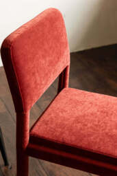 Set of 2 Rust Velvet Dining Chairs - thumbnail 3