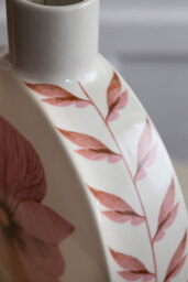 White & Pink Floral Vase - thumbnail 4