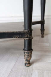 Black Vintage Style Metal Distressed Console Table With Drawer - thumbnail 4