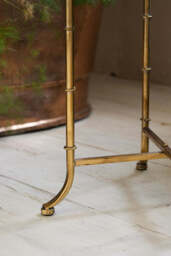 Gold Distressed Mirrored Side Table - thumbnail 5