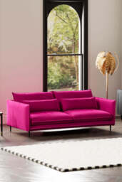 The Lola 4 Seater Sofa in Harry's Pink Velvet