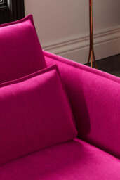 The Lola 4 Seater Sofa in Harry's Pink Velvet - thumbnail 4
