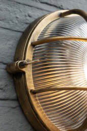Antique-Style Brass Outdoor Wall Light - thumbnail 3