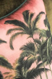 Palm Paradise Cushion with Piped Edge - thumbnail 3