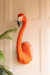 Large Faux Flamingo Head Wall Art - thumbnail 1