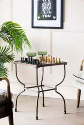Bronze Effect Chess Side Table - thumbnail 3