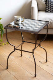 Bronze Effect Chess Side Table - thumbnail 1