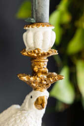 Large White Ornate Parrot Candlestick Holder - thumbnail 3