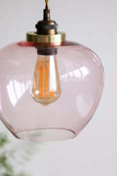 Easyfit Pink Glass Ceiling Light Shade - thumbnail 3