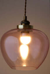 Easyfit Pink Glass Ceiling Light Shade - thumbnail 5