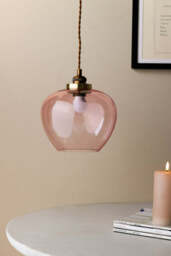 Easyfit Pink Glass Ceiling Light Shade - thumbnail 4