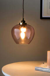 Easyfit Pink Glass Ceiling Light Shade - thumbnail 1