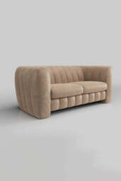 The Bowie Large Sofa In Luxe Needlecord Velvet Natural Whisper - thumbnail 5