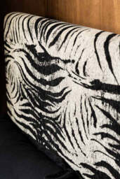 Tassel Bed in Zebra Print Needlecord Velvet - Available in 2 Sizes - thumbnail 5