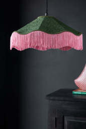 Green & Pink Tassel Ceiling Light Shade - thumbnail 5