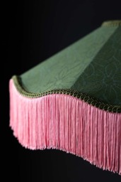 Green & Pink Tassel Ceiling Light Shade - thumbnail 3