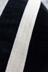 Monochrome Stripe Velvet Cushion - thumbnail 4