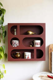Alcove Wall Shelf in Burgundy - thumbnail 4