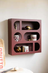 Alcove Wall Shelf in Burgundy - thumbnail 1
