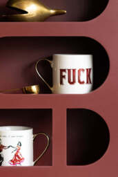 Alcove Wall Shelf in Burgundy - thumbnail 3