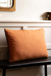 HKLiving Coffee & Mocha Striped Velvet Cushion - thumbnail 3