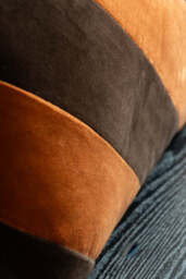 HKLiving Coffee & Mocha Striped Velvet Cushion - thumbnail 5