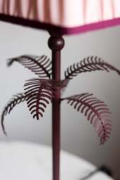 Palm Tree Table Lamp - Pink & Burgundy - thumbnail 5