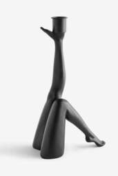 Kicking Leg Candle Holder In Black - thumbnail 5