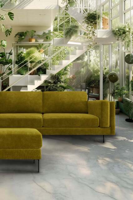 The Grace Large Sofa In Luxe Needlecord Velvet Vintage Green - image 1