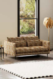 The Lola 3 Seater Sofa in Leopard Print Velvet