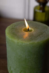 Olive Green Pillar Candle - thumbnail 3