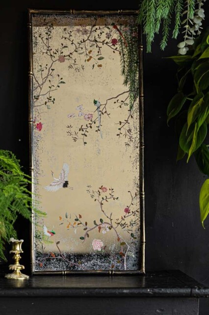 Beautiful Pink Chinoiserie Decorative Mirror - image 1
