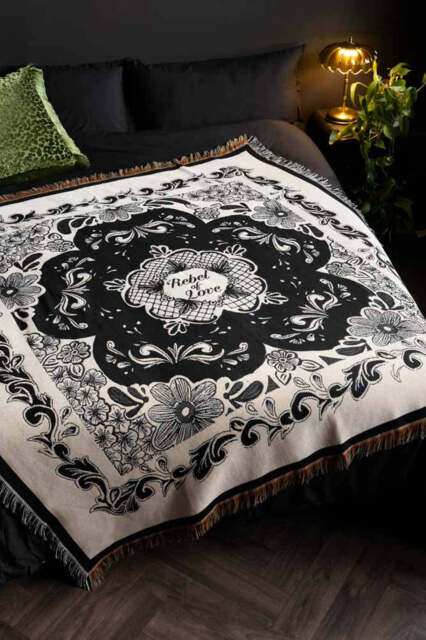 Monochrome Forever Rebel Woven Throw - image 1