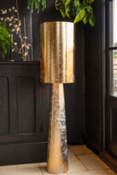 Gold Leafed Effect Floor Lamp - thumbnail 1