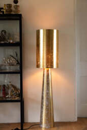 Gold Leafed Effect Floor Lamp - thumbnail 3