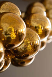 Gold Antique-Effect Bauble Christmas Garland - thumbnail 3