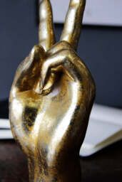 Gold Peace Hand Ornament - thumbnail 3