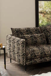 The Lola 3 Seater Sofa in Tiger Print Velvet - thumbnail 3