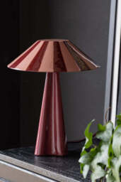 Deep Red Stripe Table Lamp - thumbnail 5
