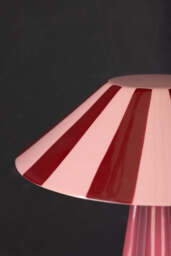 Deep Red Stripe Table Lamp - thumbnail 4