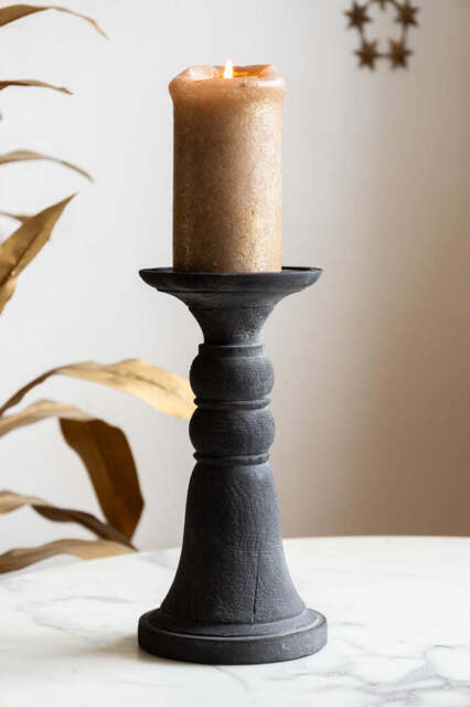 Traditional Black Candle Holder - Tall - image 1
