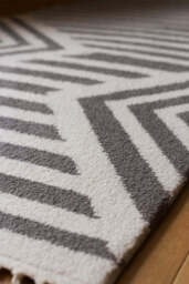 The Ariana Rug in Monochrome Linear - Available in 3 Sizes - thumbnail 4