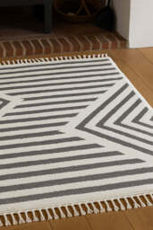 The Ariana Rug in Monochrome Linear - Available in 3 Sizes - thumbnail 3
