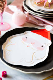 Joyful Father Christmas Party Paper Plates - Pack Of 8